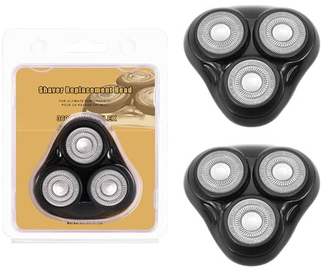 Universeller rotierender Ersatz-Rasierkopf, kompatibel mit der Remington Shaver-Serie, für R3, R4, R5, R6, R7, R8, SP-3141 und SP-5161 Folien/Klingen, SCHWARZ, 2 Stück