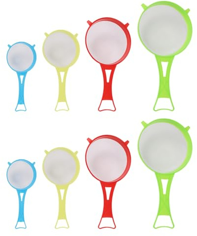 HDGSAFD 8 Stücke Handheld Mehl Sieb, Kreativer Plastikfilter, Klassischer Minimalist -Filter, Küchenbackwerkzeug Für Feste Flüssigkeitsabtrennung.