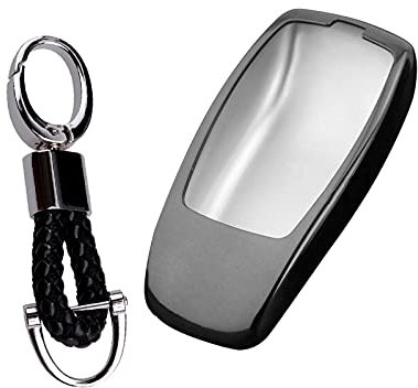 RQUDULXGX Porte-clés Noir Noir Coque Titulaire FOB for chaîne Compatible for Mercedes Compatible for Benz A c e s g Class CLS gle Cas clés