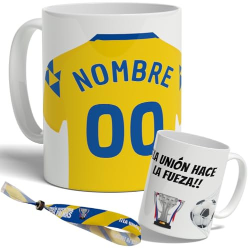 Taza Personalizada Fútbol | Tazas de Desayuno Madrid | Regalo Original para Aficionados del Futbol | Cosas de futbol para Niños | Regalos Mundial Futbolistas (Las Palmas)