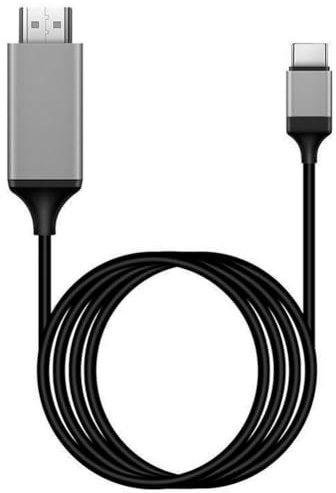 Cpolebev Câble HDTV USB3.1 4K Type-C vers pour Téléphone Android pour Connecter Le Câble de Périphérique TV Même Écran 2M