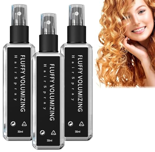 Natural Plant Protein Hair Thickening Spray, Volumizing Hair Spray Non Hair Sprays For Volume Hairs For Women Men, Extra-Volume, Non Greasy & Non Sticky (30ml, 3)