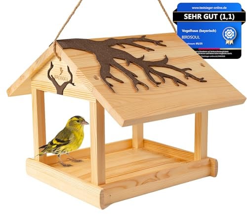 Großes Vogelhaus zum Aufhängen [Baumkrone] XXL Vogelfutterhaus | RainSafe - Bodenplatte
