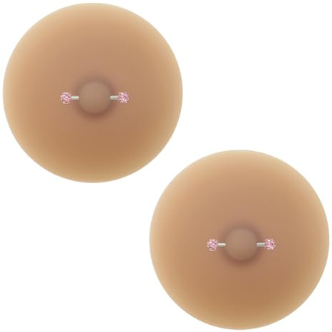 Vdaxvme Cache-tétons adhésifs en silicone avec strass et strass réutilisables pour porter en soirée