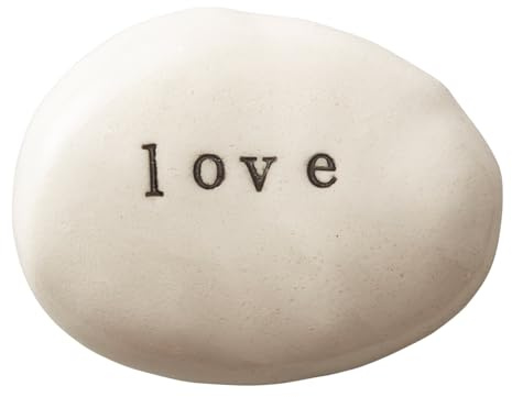 Bekky May Positive Pebble - Love - Ceramic Pocket Hug Gift for Women, Romantic Anniversary Keepsake