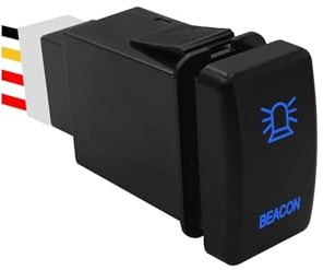 PIGLOLKINY Interrupteur for bouton-poussoir 12 V for voiture, barre lumineuse LED bleue, feux de brouillard arrière, gyrophare, compatible For Ford, For PK Ranger, For Mazda BT50(BEACON)