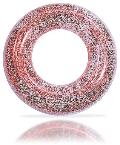 Anello da Nuoto per Adulti, 90CM Paillettes Anelli Gonfiabili Piscina Galleggiante, Salvagente Adulto Gonfiabile Anello Gonfiabile per Feste in Piscina, Acqua,Spiaggia, Accessori Feste All'Aperto