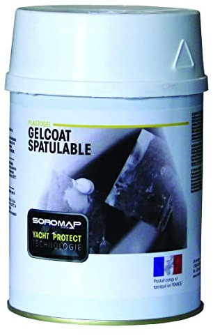 SOROMAP Gelcoat Plastogel spatulable blanc 0,75L + catalyseu