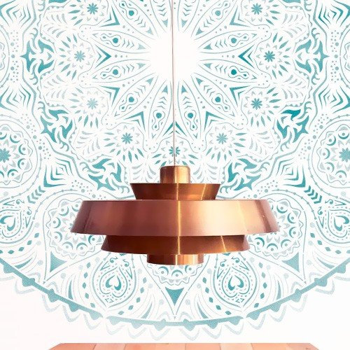 TODO STENCIL Home Decor Rosette 014 Mandala, Maße: Schablone 30 x 30 cm - Design 28 x 28 cm