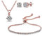 Philip Jones Set dell'amicizia con solitario placcato in oro rosa creato con cristalli Zircondia®