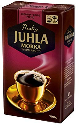 Paulig Juhla Mokka Dark Roast fine Ground Coffee 1 Pack of 500g