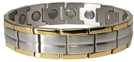 Extrastarkes Magnetarmband für Herren Stil bicolor