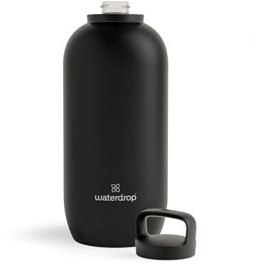 waterdrop Steel Bottle 64 oz - Stainless Steel Water Bottle, Vacuum Insulated & Double Walled - 12h Hot, 24h Cold - Flask Thermos - Leak-proof Drinks Bottle - Reusable, Robust, BPA-free