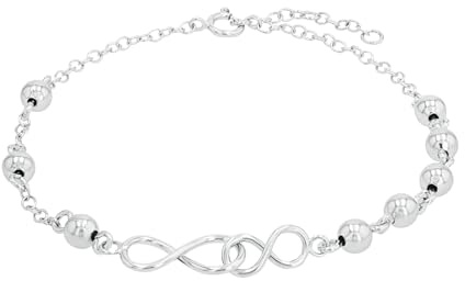 Amor Armband 925 Sterling Silber Damen Armschmuck, 17+1+1 cm, Silber, Infinity, Kommt in Schmuck Geschenk Box, 2026222