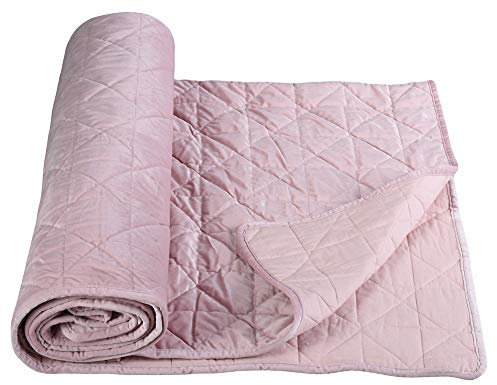 Tagesdecke Samtdecke Quilt Sofaüberwurf 140x200cm Kuscheldecke Rosa Tagesdecke kds020 Palazzo Exklusiv