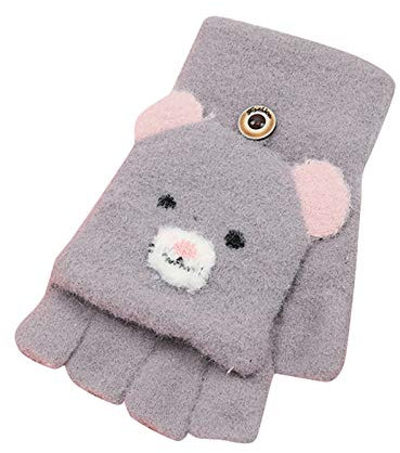 Asalinao Fingerhandschuhe Kleinkind Baby Warme Handschuhe Fünf Fingerhandschuhe Dickes Patchwork Unisex Mädchen Jungen Fahrradhandschuhe Winterhandschuhe 2-6 Jahre alt
