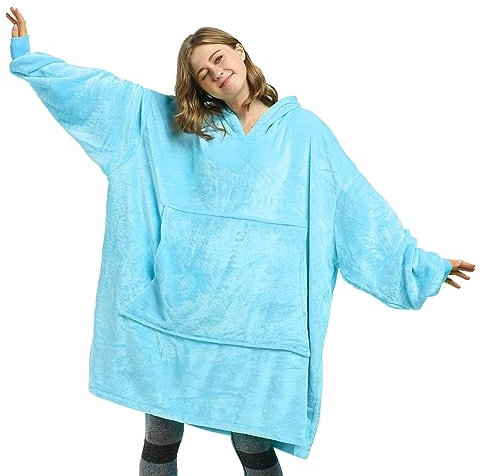 Catalonia Classy felpa con cappuccio oversize, felpa coperta gigante con Ampia Tasca Frontale, coperta con maniche, felpa oversize pile, Regalo per adulti, donna, adolescenti, fidanzata, moglie
