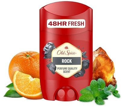 Old Spice Rock Deo Stick für Männer, 50ml, 48H Frische, langanhaltender Duft in Parfümqualität, 0 Prozent Aluminiumsalze