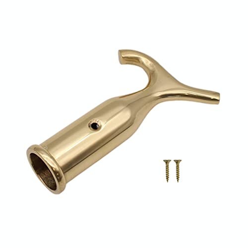 EAI Sash Window Blind Pole Hook - Polished Solid Brass - 110mm
