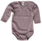 Lilano, Warmer Baby Body Ringel, 70% Wolle (kbT), 30% Seide, 210 gr./m² (Beere/Natur, 56)