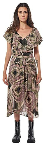 Kaporal - Robe Portefeuille Longue Fleurie Femme - Nelan - M - Rose