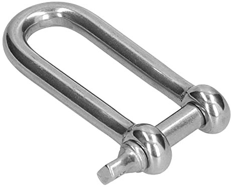 Lot de 10 manilles d'ancrage en acier inoxydable 304 - Manille longue en D pour machines M4