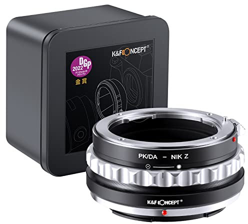 K&F Concept Updated Pentax PK/DA to NIK Z Adapter, Manual Lens Mount Adapter for Leica Pentax/DA Compatible with NIK Z Mount Mirrorless Camera Body