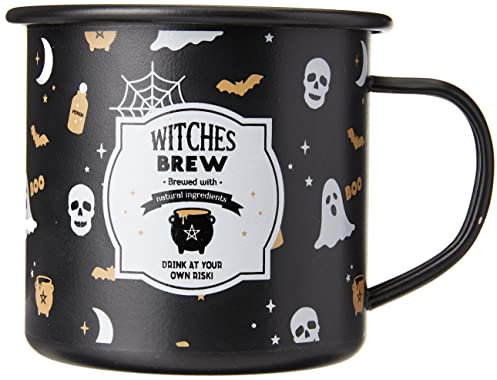 something different Witches Brew Mug en émail Blanc 325 ml