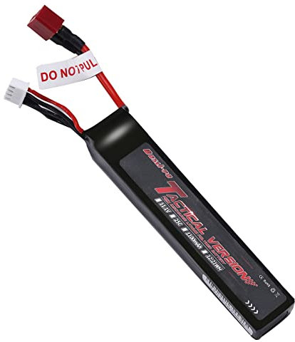 Airsoft Akku Lipo Akku Stick 3S 11.1V 1100mAh 25C für Airsoft Gewehr Luftgewehr mit Mini T Stecker Connettore