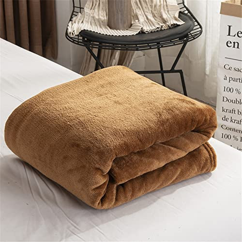 Lukery Kuscheldecke Flauschig, Dicke Warm Couchdecke Extra Weich Wohndecke als Sofadecke, Tagesdecke oder Couchdecke (150x200,Braun)