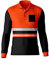 trending babz Mens High Visibility Reflective Tape Hi Vis Safety Workwear Polo Shirt Long Sleeve Tee Contrast Tshirt Top Orange Black