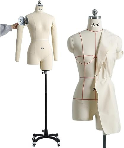 AviiSo Schaufensterpuppe Weibliche Schneiderpuppe zum Nähen (Light Brown, Polyurethan (PU), L-84, 84 cm, Frauen, Frauen, die nähen oder sich für Mode interessieren)