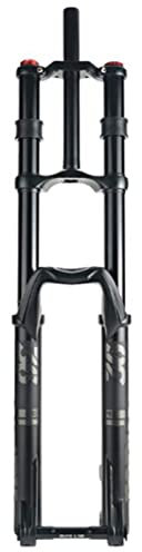 ZECHAO Fourche Avant À Double Épaule for Vélo Électrique,Fourche À Suspension for VTT 110 MM*20MM 27.5/29 Pouces Fourche À Air 200mm Voyage Fourches Avant Vélo (Color : Black, Size : 29inch)