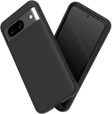 RhinoShield Case kompatibel mit [Pixel 8] | SolidSuit - Stoßdämpfende & schlanke Schutzhülle mit Premium Finish - 3.5 Meter Fallschutz - Klassisches Schwarz