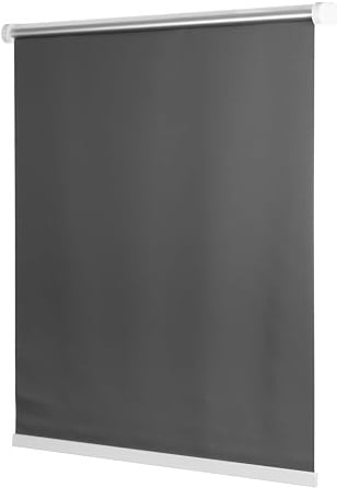 Ventanara® Rollo ohne Bohren schnurlos Springrollo inklusive Klemmträgern (grau (raumverdunkelnd), 70 x 150 cm)