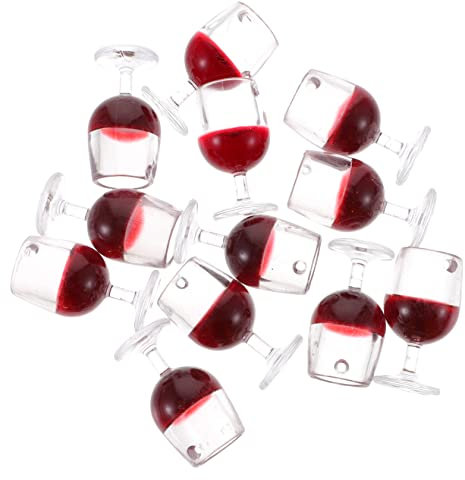 TOYANDONA 12pcs Dollhouse Wine Glass Doll House Decor Dollhouse Glasses Mini Wine Glasses Wine Goblet for Mini House Phone Case Accessories Tiny House Wine Glasses Household Beer Mug Resin