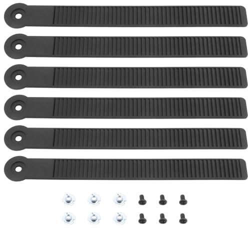 LT Easiyl 6 Uds. Correas de Tobillo para Snowboard 23x2cm Zapatos de Patinaje sobre Ruedas Correa de Fijación Correa de Fijación para Escalera de Snowboard con Tornillos de Montaje Color Negro