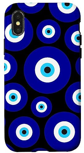 iPhone X/XS Evil eye Blue and Black Phone Simple Case Cover Case