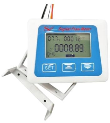 Wasserdurchflussmesser, G1/2 Durchflusssensor Digitalanzeige Durchflussmesser Durchflussmesser Totameter Elektronischer Wasserzähler Temperatur Zeit