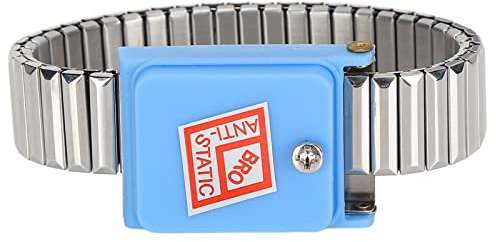 ANKROYU Armband ohne statische Aufladung, Edelstahl, elastisches Armband mit kabelloser Entladung, Metall, Armband mit statischer Entladung, kabelloses ESD-Armband für