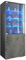 Vladon Vitrine Granada, Made in Germany, Vitrinenschrank mit Glastür und Glaseinsatz inkl. LED, Anthrazit matt/Beton Dunkel Optik (50 x 122,5 x 34,5 cm)