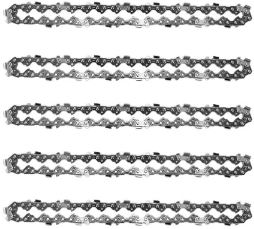 JMORCO Sägeketten 6 Zoll 1/3/5/10 Stück Mini-Stahl-Kettensägenketten Elektro-Kettensägen-Zubehörketten Ersatz-Mini-Elektro-Kettensägenketten(5pcs)