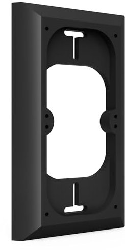 Hidden River Lab Premium RING Battery Doorbell Mount, Wall Plate 5.75 x 3.5 inch - Compatible with Ring Battery PRO, Ring Battery PLUS, Ring 3, Ring 4 - BLACK