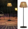 TRUYOK Solar Stehlampe Outdoor mit Lichtsensor USB Aufladbar Solar Stehleuchte Boho Rattan Gewebt Lampenschirm Solarlampen Akku IP44 Wasserdicht Gartenlampen für Außen Rasen Hof Weg Auffahrt