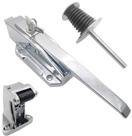 KMQRDZi Begehbarer Gefrierschrank-Türgriff, Verstellbare Federbelastung Riegel Begehbarer Gefrierschrank Kühler Griff, Kompletter Verriegelungssatz, Türgriffe (1/5 In-3/5 In(offset))