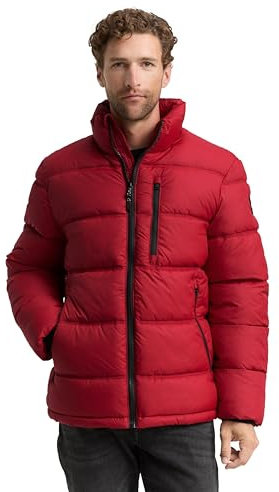 Tom Tailor Herren Puffer-Jacke aus wasserabweisendem Material