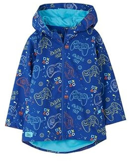 LightHouse Boys Ethan Waterproof Raincoat - Kids Jersey Lined Windproof Spring Summer Outdoor Coat With Hood - Gaming Print - 5-6years