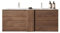 JUNE Ensemble Meuble Salle de Bain Suspendu L120 - Double Vasque + 2 Tiroirs - Coloris Chene Mercure - Style scandinave