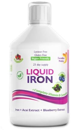 Liquid Iron S.NutraSupplementsVitamin B Complex, Natural Fruit Flavoured, 500ml