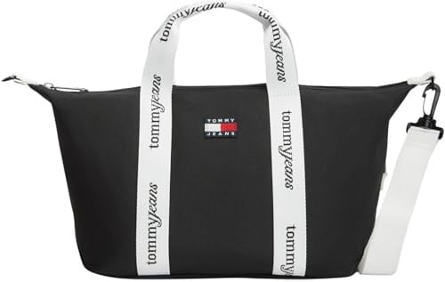 Tommy Jeans Damen Tote Bag Tasche Daily Mini mit Logo-Print, Schwarz (Black), Einheitsgröße